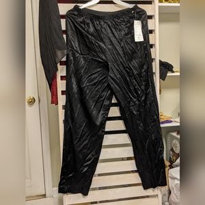 Vintage black satin pants